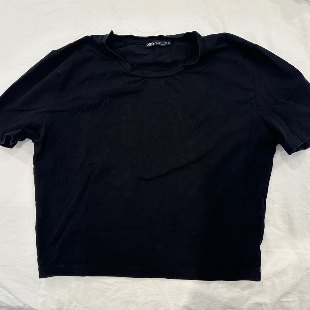 Black Zara Crop Top Size L